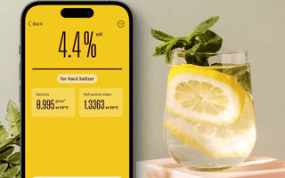 Determine the alcohol content of hard seltzer with the EasyDens & SmartRef Combo