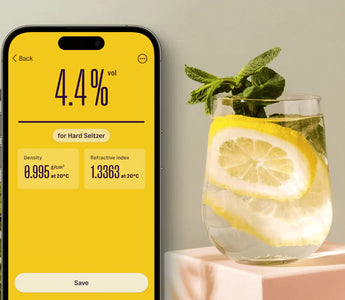 Determine the alcohol content of hard seltzer with the EasyDens & SmartRef Combo