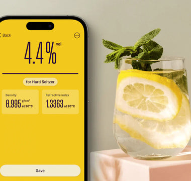 Determine the alcohol content of hard seltzer with the EasyDens & SmartRef Combo