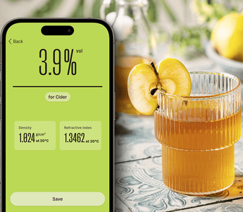 Determine the alcohol content of cider with the EasyDens and SmartRef Combo